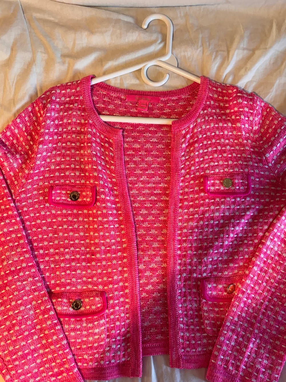 Lilly Pulitzer Pink Knit Cardigan Sweater